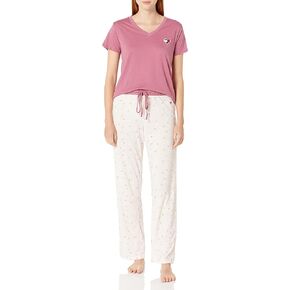 Tommy Hilfiger Women's Top and Logo Pant Lounge Bottom Pajama Set Pj