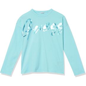 GUESS Girls' Ombre Foil Print Logo Drop Shoulder T-Shirt in Kuwait