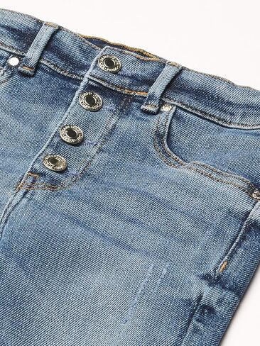 GUESS Girls' Big Stretch Denim Hi Waisted Skinny Fit Button Front Jean in Saudi Arabia