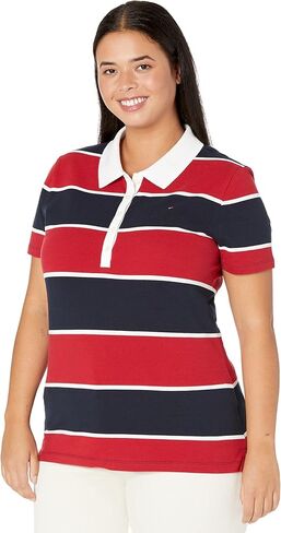 Tommy Hilfiger Women's Classic Short Sleeve Rugby Polo Shirt in Saudi Arabia