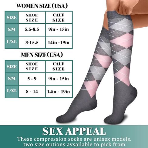 3 Pack Medical Compression Sock-Compression Sock For Women and Men Circulation -Best for Running,Nursing,Athletic Sports in Saudi Arabia