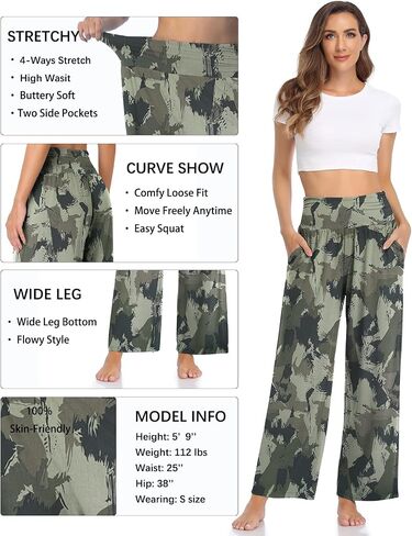TARSE Womens Wide Leg Pants Casual Loose Yoga Sweatpants Comfy Lounge Pajama Flowy Pants Pockets in Saudi Arabia