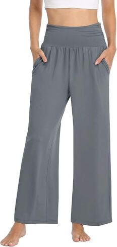 TARSE Womens Wide Leg Pants Casual Loose Yoga Sweatpants Comfy Lounge Pajama Flowy Pants Pockets in Saudi Arabia