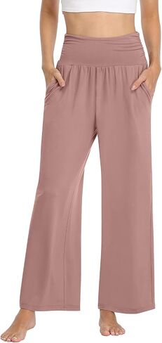 TARSE Womens Wide Leg Pants Casual Loose Yoga Sweatpants Comfy Lounge Pajama Flowy Pants Pockets in Saudi Arabia