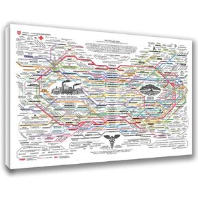 Optivixity The Healing Web Map Poster Spirit Natural Remedies Chart Wall Art Home Decoration in Saudi Arabia