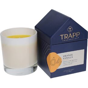 Trapp No. 4 - Orange Vanilla - 7 oz. House Box Candle - Aromatic Home Fragrance with Fruity Scent of Brazilian Orange, Tahitian Vanilla, & Tonka Bean Notes - Petrolatum Wax in Saudi Arabia