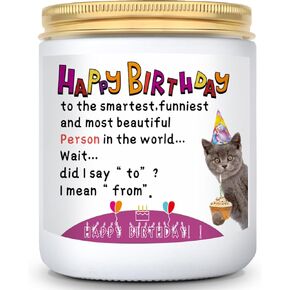 Happy Birthday Candle-Funny Birthday Gifts for Women Friendship,Vanilla Birthday Candle Gifts for Best Friend Women,Unique Friend Birthday Gifts, Womens Friend Birthday Gifts, Gifts for Women Birthday