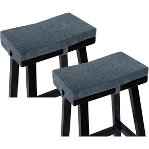 baibu Rectangle Bench Stool Cushion, Non-Slip Saddle Stool Seat Cushions Bar Stool Cushion with Machine Washable Cover - One Cushion Only (Beige, 18x9.5x1.5in)