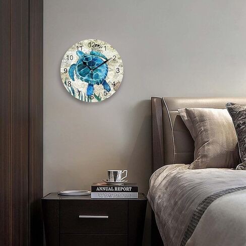 Battery Operated Wall Clocks 12 Inch,Black Cat On Yellow,Silent Home Decor for Bathroom,Living Room,Bedroom in Kuwait