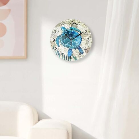 Battery Operated Wall Clocks 12 Inch,Black Cat On Yellow,Silent Home Decor for Bathroom,Living Room,Bedroom in Kuwait