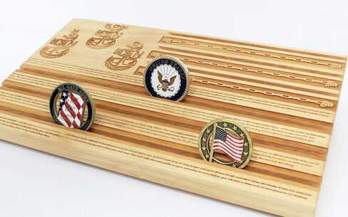 LOKI ENGRAVING Blonde Chief's Creed Challenge Coin Display in Saudi Arabia