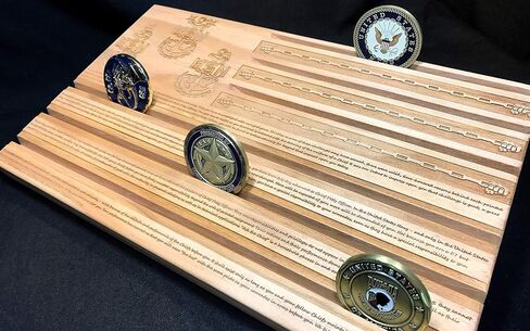 LOKI ENGRAVING Blonde Chief's Creed Challenge Coin Display in Saudi Arabia