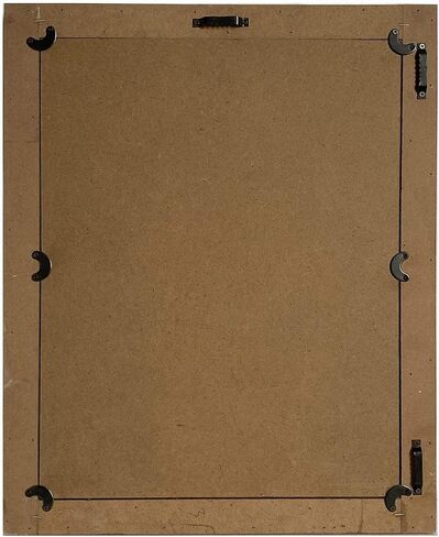 Wood Frame Wall Mirror 16x20 inches | Rustic White Farmhouse Mirror Decor | Vertical and Horizontal Hanging | Living Room Bathroom (Distressed White) in Saudi Arabia