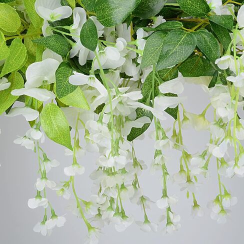 5pack Wisteria Garland Flower Garland Artificial Flowers Wisteria Vines Fake Ivy Flowers Total 33ft (Purple) in Kuwait