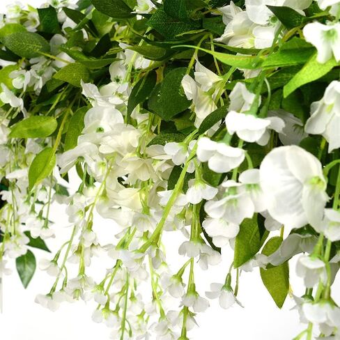 5pack Wisteria Garland Flower Garland Artificial Flowers Wisteria Vines Fake Ivy Flowers Total 33ft (Purple) in Kuwait