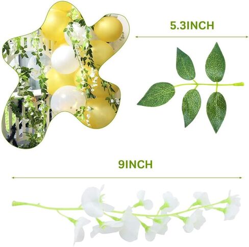 5pack Wisteria Garland Flower Garland Artificial Flowers Wisteria Vines Fake Ivy Flowers Total 33ft (Purple) in Kuwait