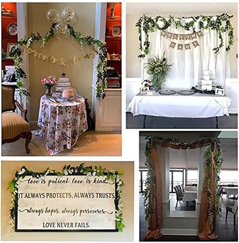 5pack Wisteria Garland Flower Garland Artificial Flowers Wisteria Vines Fake Ivy Flowers Total 33ft (Purple) in Kuwait