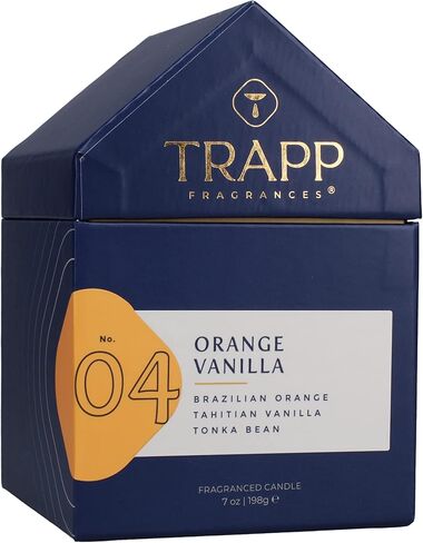 Trapp No. 4 - Orange Vanilla - 7 oz. House Box Candle - Aromatic Home Fragrance with Fruity Scent of Brazilian Orange, Tahitian Vanilla, & Tonka Bean Notes - Petrolatum Wax in Saudi Arabia