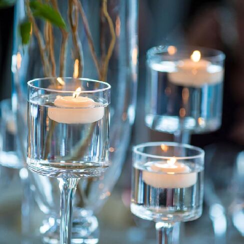 Floating Candles 3 Inch Unscented Dripless Wax 13-15Hours Burning, 12 Pack Wedding Party Candles,for Centerpieces Suitable for Cylindrical Vases,Swimming Pool,Restaurant Decoration(White) in Saudi Arabia