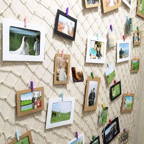 30 PCS DIY Paper Photo Frames 4x6 Picture Frame with Wooden Clips and String Hanging Cardboard Photo Frame 10x15 cm Set for Home Wall Décor in Kuwait