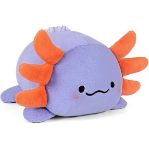 Ditucu Cute Axolotl Plush Pillow Soft Salamander Stuffed Animal Toys Kawaii Plushie Dolls Gifts for Kids Black Pink 11.8 inch in Kuwait
