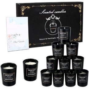 12 Pack Scented Candles Gift Set 2.5oz Strong Fragrance Aromatherapy Jar Candle Set Soy Wax Decorative Candles for Home Scented Candles Best Gifts for Women.