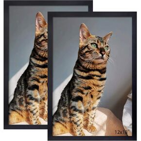 3 Pack 4x6 Collage Picture Frame Black 8 Openings,Display 8 Pcs 4x6 inch photos with Mat Or 16x20 Inch Without Mat,Solid Wood poster frames,Wall Hanging Horizontal and Vertical Display in Kuwait