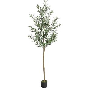 Olive Trees Artificial Indoor 4FT Artificial Tree Faux Olive Tree Tall Faux Tree Indoor Artificial Olive Tree Indoor Outdoor Home Decor Living Room Office Housewarming 1pc