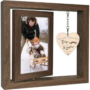 Dad Love You Forever Gifts from Daughter Son Dad Picture Frame for Birthday Father's Day, Display Two 4x6