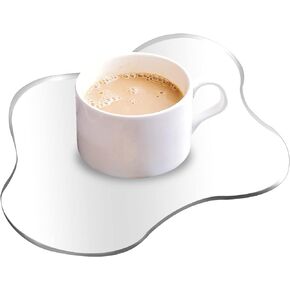 Acrylic Coaster, Transparent Coaster for Desk, Acrylic Desk Coaster, Transparent Irregular Coast, Clear Desk Coasters, Drink Cup Coasters Table Ornaments for Kitchen, Bar, Dining Table