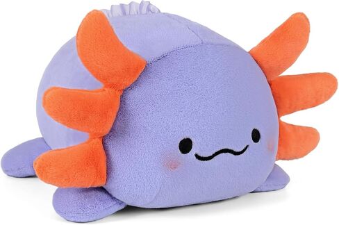 Ditucu Cute Axolotl Plush Pillow Soft Salamander Stuffed Animal Toys Kawaii Plushie Dolls Gifts for Kids Black Pink 11.8 inch in Kuwait