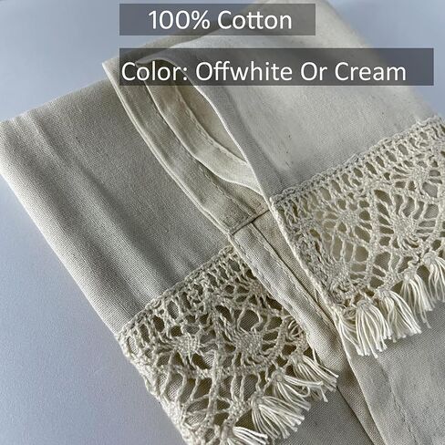 كوزد مومديكو ستارة مطبخ من الدانتيل القطني بشراشيب، ستارة قصيرة للمقهى، ستارة نافذة المطبخ، ستارة قصيرة لديكور المنزل الريفي in Kuwait