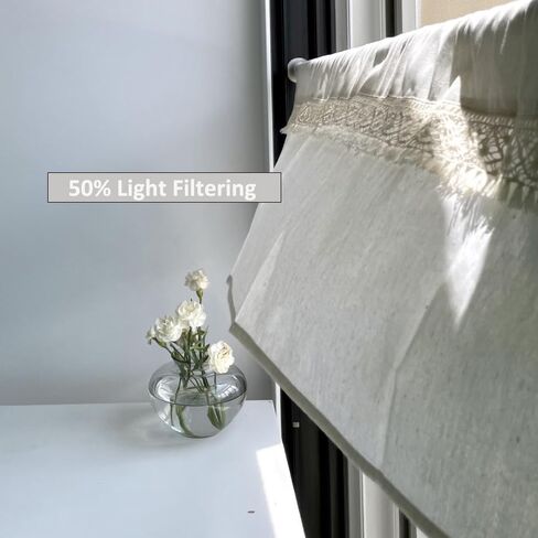 كوزد مومديكو ستارة مطبخ من الدانتيل القطني بشراشيب، ستارة قصيرة للمقهى، ستارة نافذة المطبخ، ستارة قصيرة لديكور المنزل الريفي in Kuwait