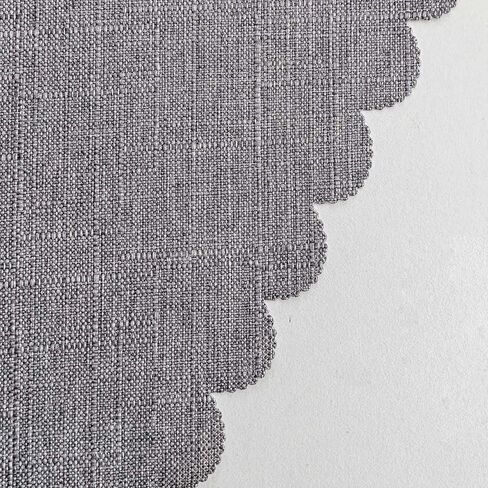 Valea Home فو الكتان المطبخ غنيمة الستارة الستارة ريفي قضيب جيب الستارة الستارة لوحات التخليص لنافذة صغيرة 36 ​​× 36 بوصة، 2 لوحات، رمادي in Kuwait