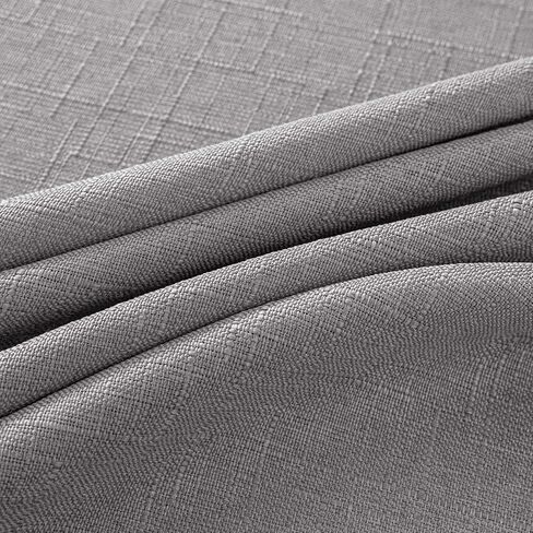 Valea Home فو الكتان المطبخ غنيمة الستارة الستارة ريفي قضيب جيب الستارة الستارة لوحات التخليص لنافذة صغيرة 36 ​​× 36 بوصة، 2 لوحات، رمادي in Kuwait