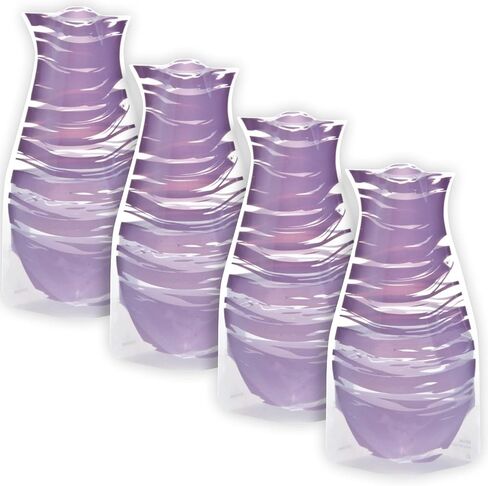 MODGY Expandable Flower Vase Plastic Decorative Modern Vases for Flowers Centerpieces Dining Table Decor Living Room Bathroom Wedding Office, Bandido Purple in Kuwait