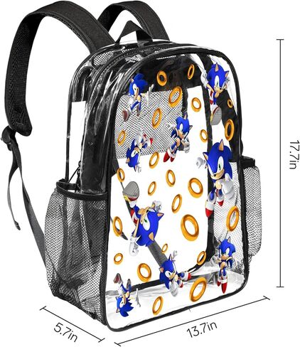 Jpsxnwv Clear Backpack for Girls Boys, Cartoon Heavy Duty Large Bookbag for School, Transparent See Through Bag for Kids Women for College Work Travel in Saudi Arabia