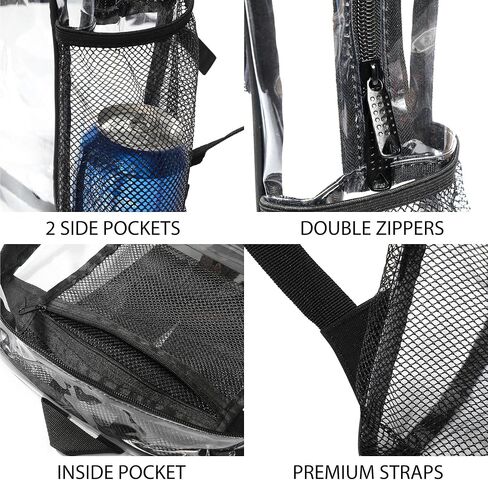 Jpsxnwv Clear Backpack for Girls Boys, Cartoon Heavy Duty Large Bookbag for School, Transparent See Through Bag for Kids Women for College Work Travel in Saudi Arabia