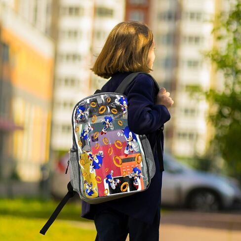 Jpsxnwv Clear Backpack for Girls Boys, Cartoon Heavy Duty Large Bookbag for School, Transparent See Through Bag for Kids Women for College Work Travel in Saudi Arabia