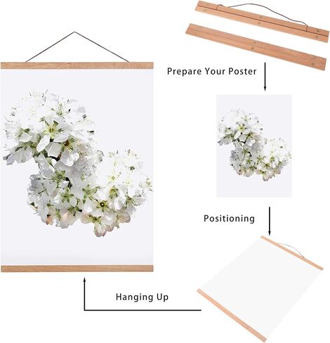 OceeK 16x20 16x24 Poster Frame Magnetic Poster Frame Hanger 17x22 17x23 17x24 17x11 16x24 16x22 16x20 Magnetic Poster Hanger 16 17 Inch Teak Wood Poster Picture Frame（17“ Teak Wood） in Kuwait