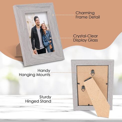 مجموعة إطارات صور Houseables، 7.25 بوصة × 5.25 بوصة، 12 حزمة، خشب، زجاج، أسود، مجموعة صور متعددة، ديكور جدار المعرض، عرض الطاولة، حامل معلق أفقي أو رأسي، للمكتب، جدارية عائلية، حزمة مجمعة in Kuwait