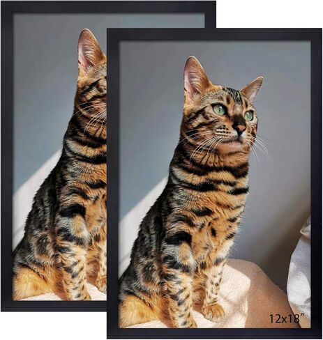 3 Pack 4x6 Collage Picture Frame Black 8 Openings,Display 8 Pcs 4x6 inch photos with Mat Or 16x20 Inch Without Mat,Solid Wood poster frames,Wall Hanging Horizontal and Vertical Display in Kuwait