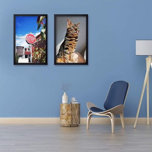 3 Pack 4x6 Collage Picture Frame Black 8 Openings,Display 8 Pcs 4x6 inch photos with Mat Or 16x20 Inch Without Mat,Solid Wood poster frames,Wall Hanging Horizontal and Vertical Display in Kuwait
