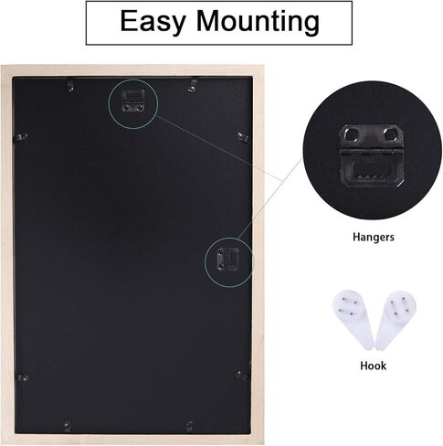 3 Pack 4x6 Collage Picture Frame Black 8 Openings,Display 8 Pcs 4x6 inch photos with Mat Or 16x20 Inch Without Mat,Solid Wood poster frames,Wall Hanging Horizontal and Vertical Display in Kuwait