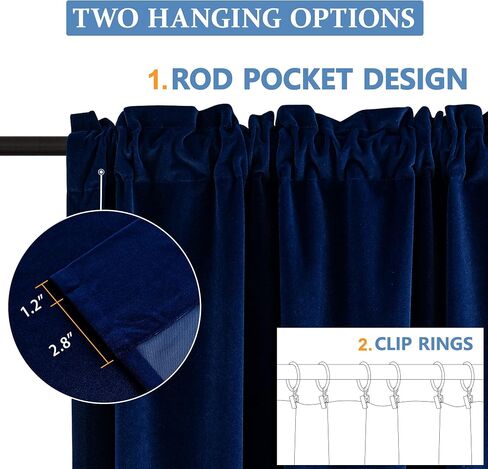 CUCRAF Dark Olive Green Velvet 100% Blackout Curtains 84 inches Long, Thermal Insulated, Noise Reducing Rod Pocket Luxury Vintage Drapes for Bedroom Living Room(52x84 inches, 2 Panels) in Kuwait