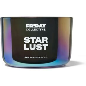 شمعة Friday Collective Star Lust، معطرة منعشة ونظيفة، مصنوعة من الزيوت العطرية، 3 فتائل، 13.5 أونصة