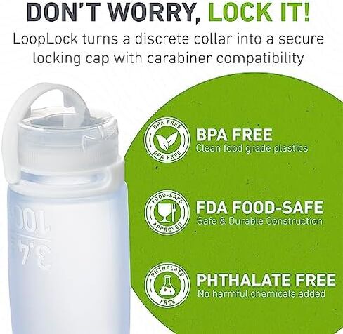 Humangear GoToob+ زجاجات سيليكون قابلة لإعادة التعبئة بحجم مناسب للسفر مع غطاء قفل، أزرق، كبير جدًا (6 أونصة) in Kuwait