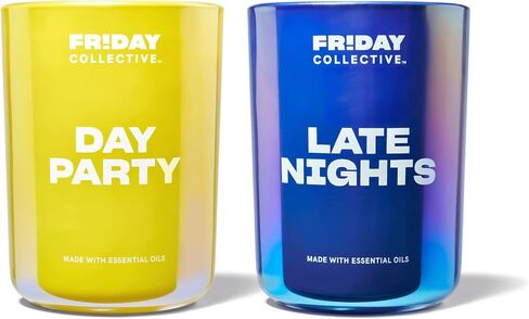 شمعة Friday Collective Star Lust، معطرة منعشة ونظيفة، مصنوعة من الزيوت العطرية، 3 فتائل، 13.5 أونصة in Kuwait