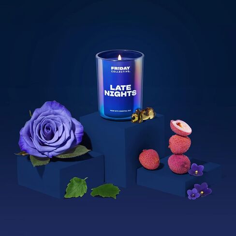 شمعة Friday Collective Star Lust، معطرة منعشة ونظيفة، مصنوعة من الزيوت العطرية، 3 فتائل، 13.5 أونصة in Kuwait