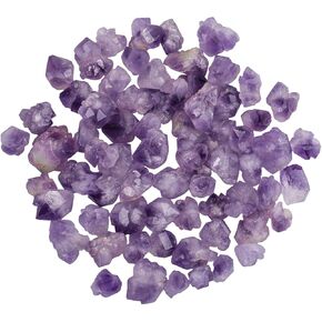 Rockcloud 1/2 Ib Natural Amethyst Irregular Rough Stones Raw Crystal Rock for Wicca, Reiki and Energy Healing Crystal Home Decoration